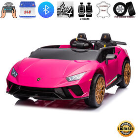 KidsVip 24V Lamborghini Huracan avec RC - Rose