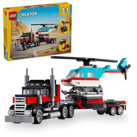 LEGO Creator 3 in 1 Flatbed Truck with Helicopter Toy 31146