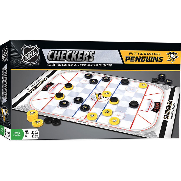 Pittsburgh Penguins Checkers Board Game