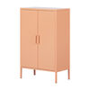 Crea Metal 2-Door Accent Cabinet Orange