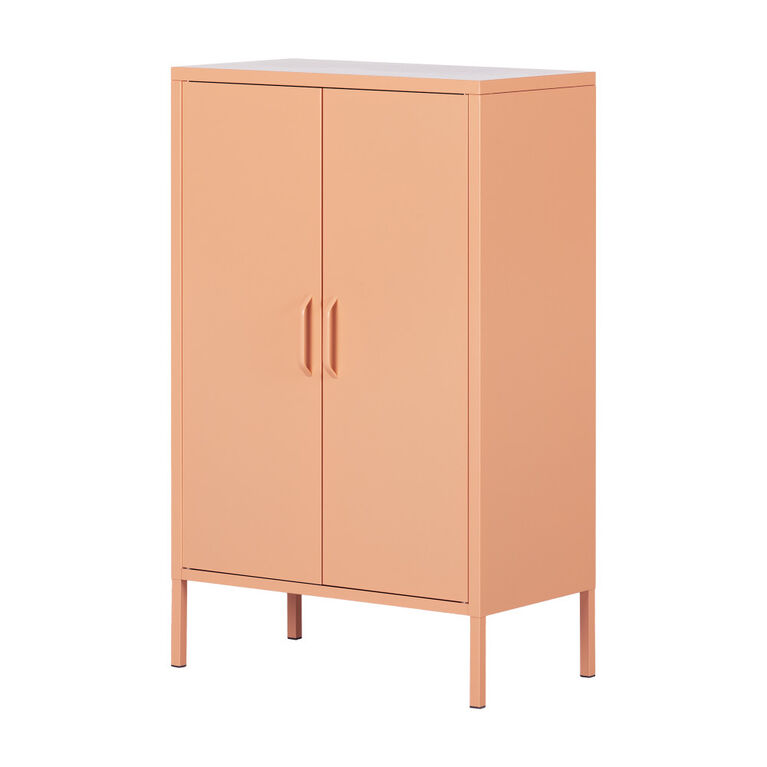 Crea Metal 2-Door Accent Cabinet Orange