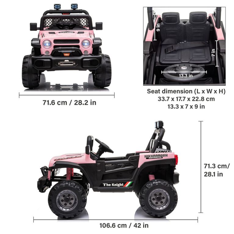 Voltz Toys Jeep with Remote, Pink