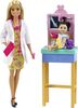 Coffret de jeu ​Barbie Pédiatre, poupée blonde