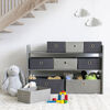 Toy Organizer with 9 Fabric Bins, Grey