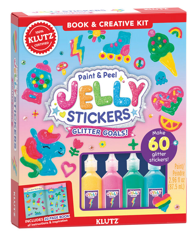 Paint & Peel Jelly Stickers: Glitter Goals! - English Edition