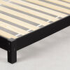 Sweedi Lit avec tête de lit maison Simple Noir mat