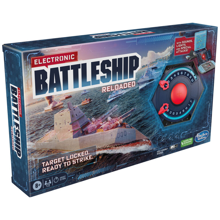 Electronic Battleship Board Game for Kids, 1-2 Players, Strategy Naval Combat Game - English Edition
