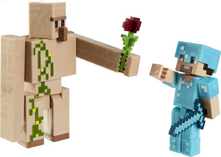 Minecraft Toys, 2-Pack of Action Figures, Gifts for Kids