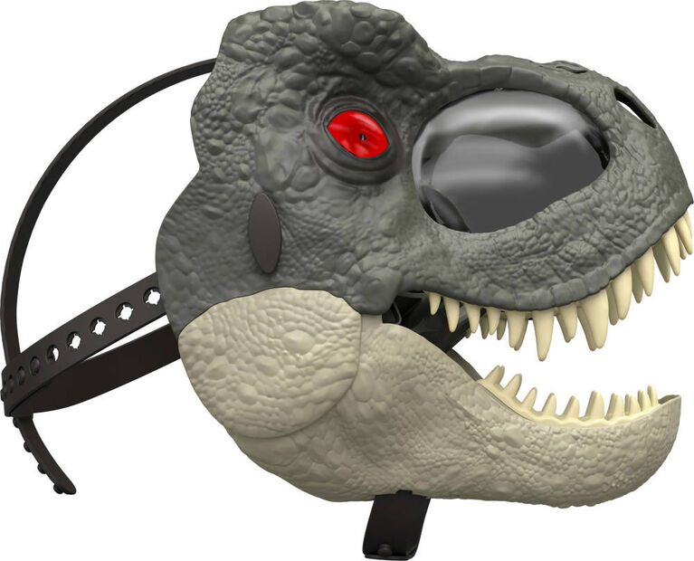 Jurassic World Rebirth T-Rex Rage N Roar Mask with LED Light Up Eyes Feature, 3 Level Effects