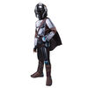Star Wars The Mandalorian Deluxe Youth Costume Taille Petit- Combinaison Powerwall Avec Motif Imprimé Et Rembourrage En Polyfill Plus Gants, Cape Et Casque 3D