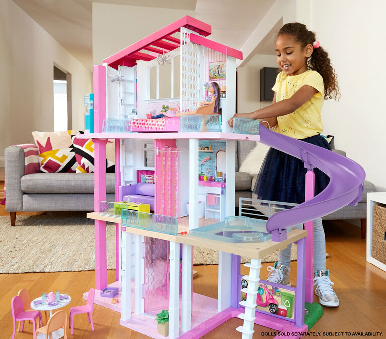 Barbie - Maison de Rêve Barbie avec Piscine, Toboggan et Ascenseur