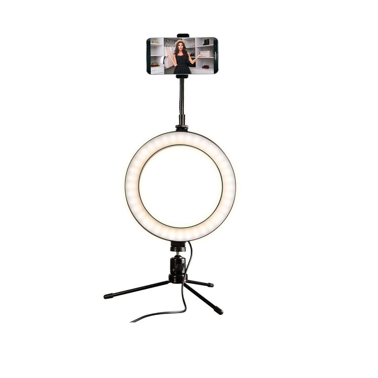 Brookstone 10"Deluxe Studio Ring Light - English Edition