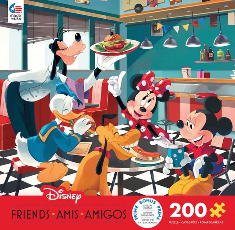 Disney friends-Disney Diner 200 piece Puzzle