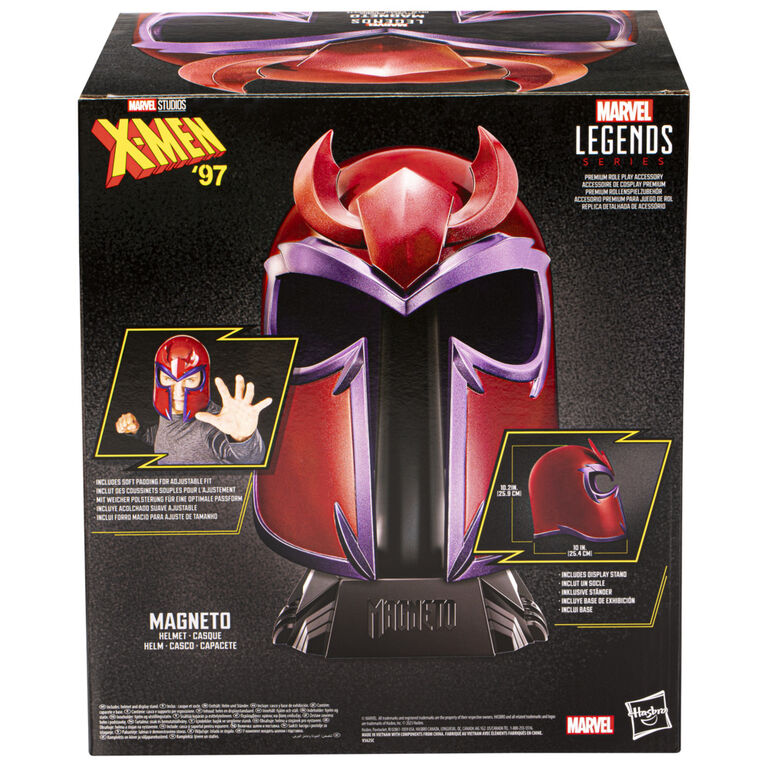 Marvel Legends, casque de cosplay premium de Magneto, équipement de cosplay pour adultes