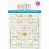 Gold Baby Shower Bingo Kit for 8 - English Edition