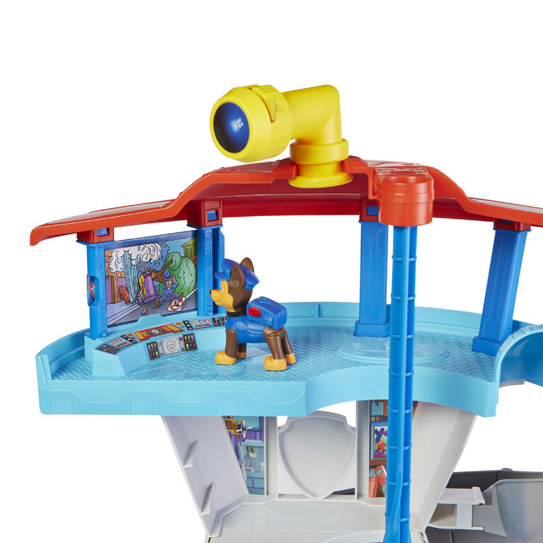 PAW Patrol Lookout Tower Playset with Toy Car Launcher, 2 Chase Action Figures, Chase's Police Cruiser and Accessories