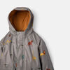 Parka Raincoat Grey Safari Print 12-18M