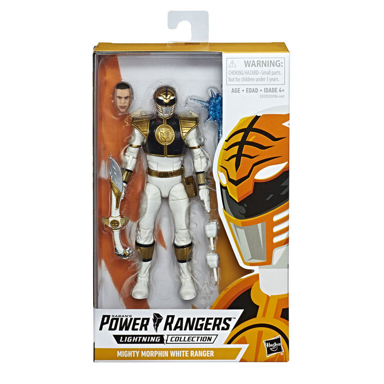 Power Rangers Lightning Collection - Figurine de collection Mighty Morphin Ranger blanc de 15 cm.