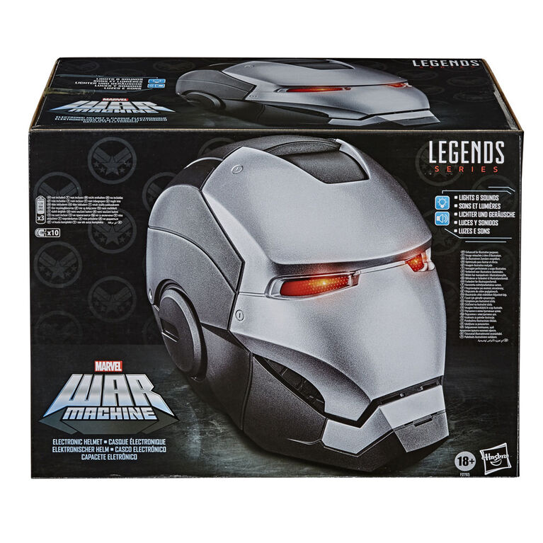 Marvel Legends Series War Machine Roleplay Premium Collector Electronic Helmet with LED Light FX