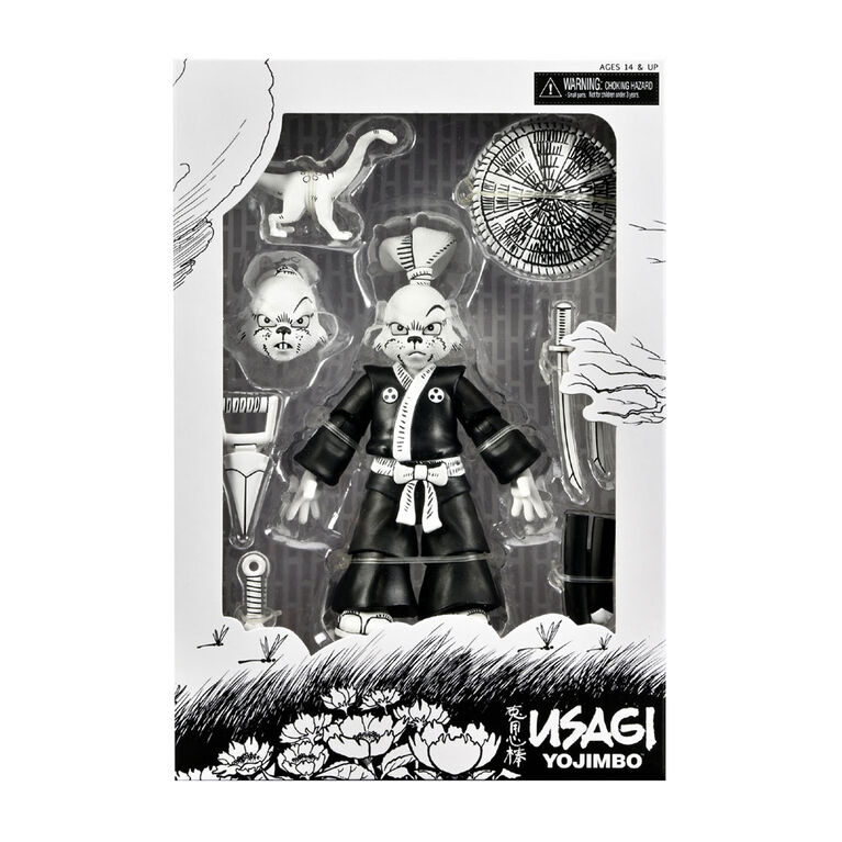 Teenage Mutant Ninja Turtles (Cartoon) - 7" Scale Action Figures - Usagi Yojimbo Noir & Blanc Figure - Édition anglaise - Notre exclusivité