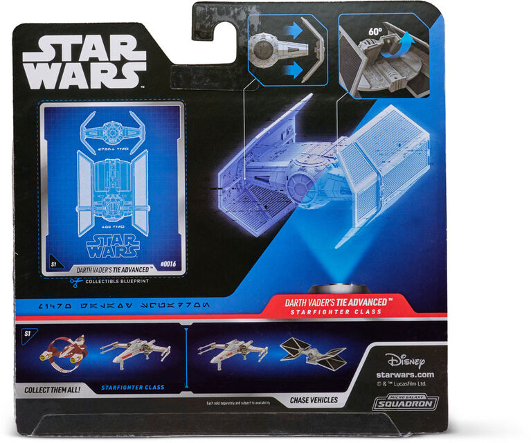 Star Wars Micro Galaxy Squadron - Starfighter Class - Darth Vader's TIE Advanced