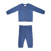 Rock a Bye Baby Cardigan et pantalon en tricot : bleu denim 0-3 mois