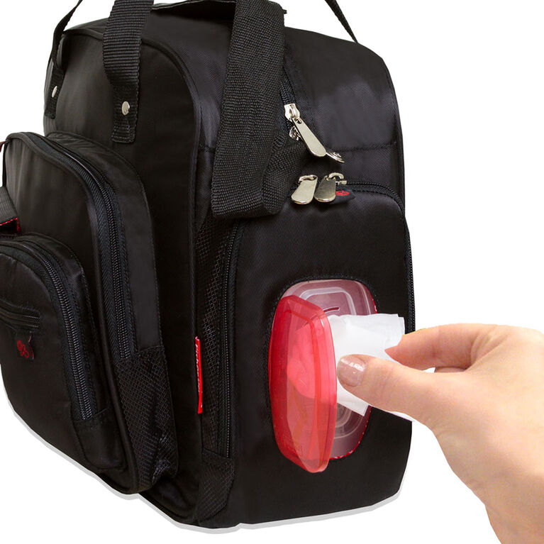 Fisher Price FastFinder Organiser Diaper Bag, Black