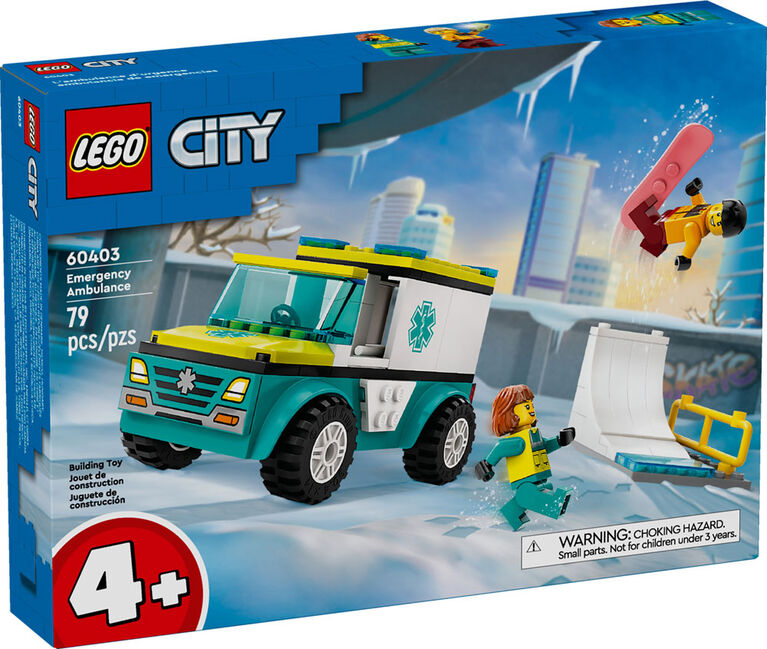 LEGO City L'ambulance d'urgence et le surfeur des neiges 60403