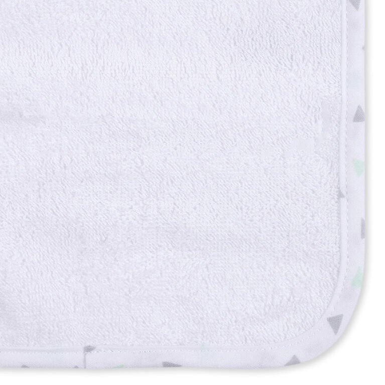 Koala Baby - Ensemble de 2 serviettes à capuche et gants de toilette pour bébé - Éléphant blanc et gris