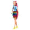 Barbie - Poupée Barbie Chevelure Arc-en-ciel Léopard (Blonde)