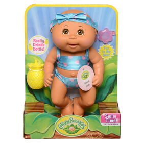 Cabbage Patch Kids Basic Tiny Newborn (Drink 'n Wet Swim Time) - Brunette Brown Eyes