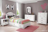 Tiara Twin Bookcase Headboard Pure White