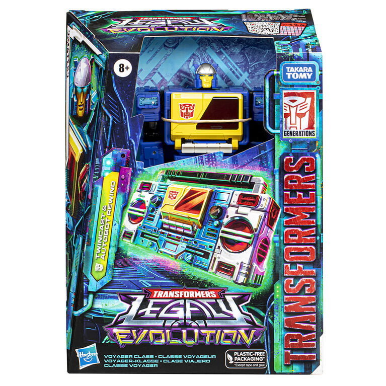 Transformers Legacy Evolution Voyager Twincast and Autobot Rewind 7 Inch Action Figures