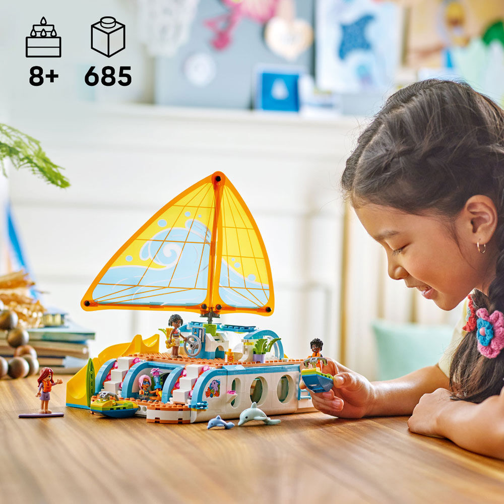 LEGO Friends Travel Boat Adventure Pretend Play Building Toy - Toy Boat Playset for Kids, 8+ 42664