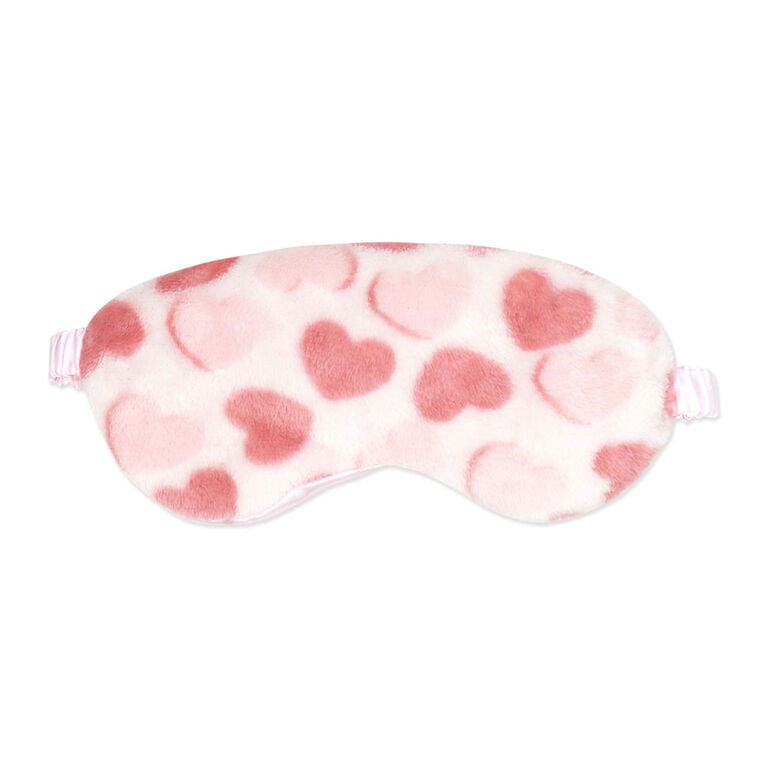 Jesse & Lulu Lounge Blanket with Sleep Mask: Pink Heart Blanket Jesse & Lulu Lounge Blanket with Sleep Mask: Pink Heart Blanket