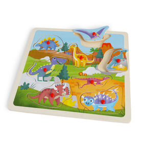 Imaginarium Discovery - Casse-t&ecirc;te en bois classique &agrave; tiges - Dinosaure