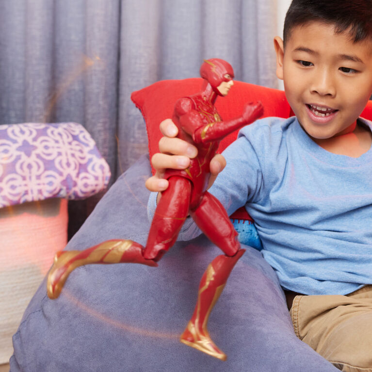 DC Comics, Speed Force The Flash Action Figure, 12-inch, Lights and 15+ Sounds, The Flash Movie Collectible
