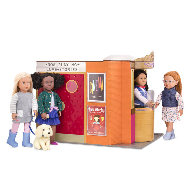 Our Generation, OG Cinema, Movie Theater Playset with Electronics for 18-inch Dolls