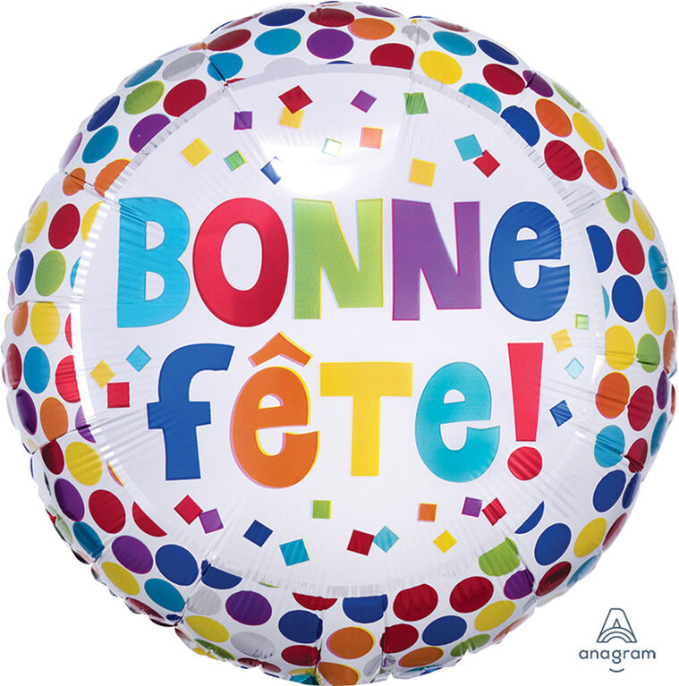 Anagram Bonne Fete 18" Foil Balloon