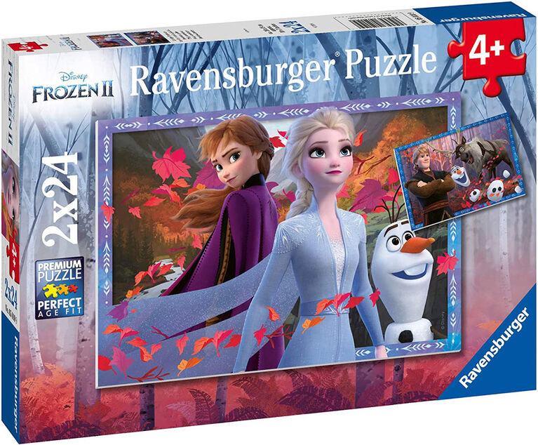 Ravensburger - Disney Frozen -Vers des contrées glacées casse-têtes 2 x 24pc