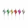 Met Balloon Pick Bday Candles Assorted colours 6 pieces