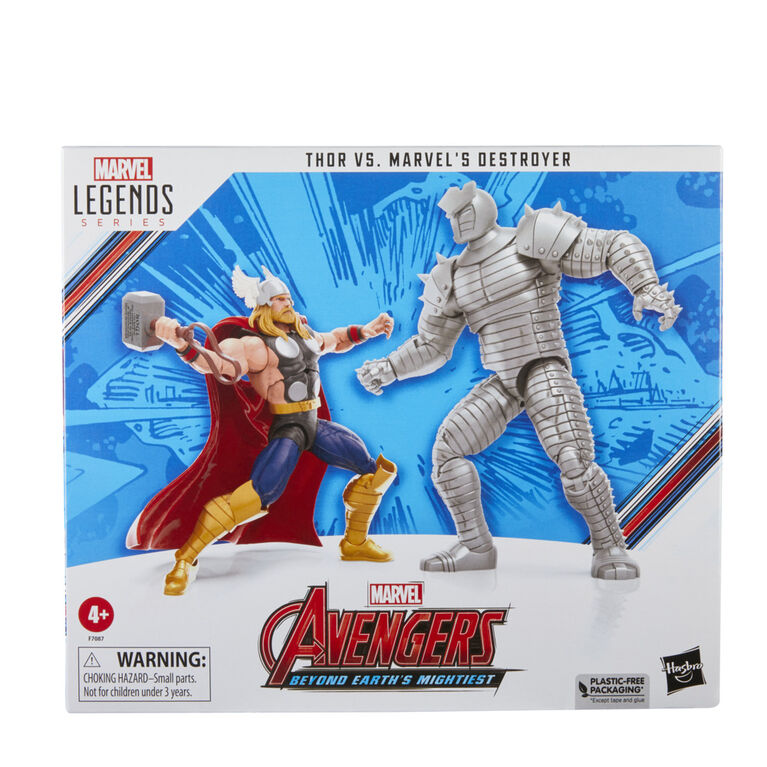 Hasbro Marvel Legends Series Thor vs. Marvel's Destroyer, Avengers 60th Anniversary Collectible 6 Inch Action Figures