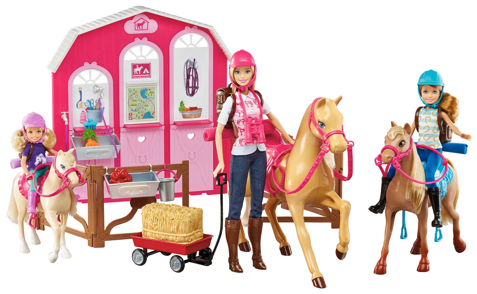 barbie and sisters horse set