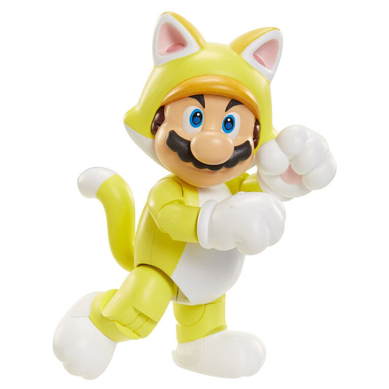 Nintendo-  World of Nintendo 4" Figures Wave 7-Cat Mario w/bell