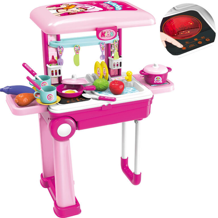 Ensemble de cuisine portatif pour enfants 2-en-1 par Toy Chef.