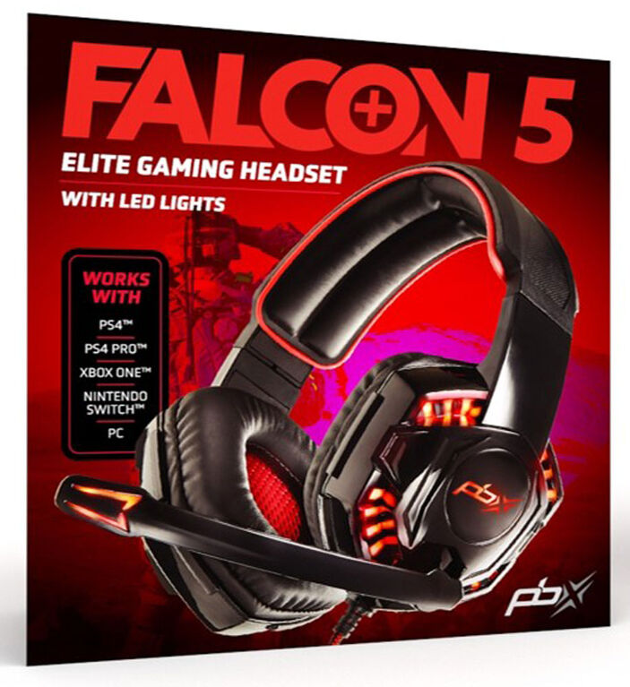 Falcon 5 elite gaming headset with LED lights