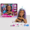 Barbie Tie-Dye Deluxe 22-Piece Styling Head, Brown Hair, Includes 2 Non-Toxic Dye Colors