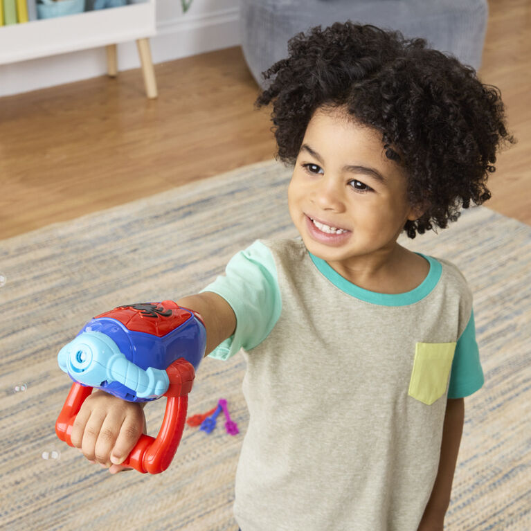 Marvel Spidey and His Amazing Friends Water-Webs Bubble Slinger Electronic Role Play Toy Marvel Spidey and His Amazing Friends Water-Webs Bubble Slinger Electronic Role Play Toy