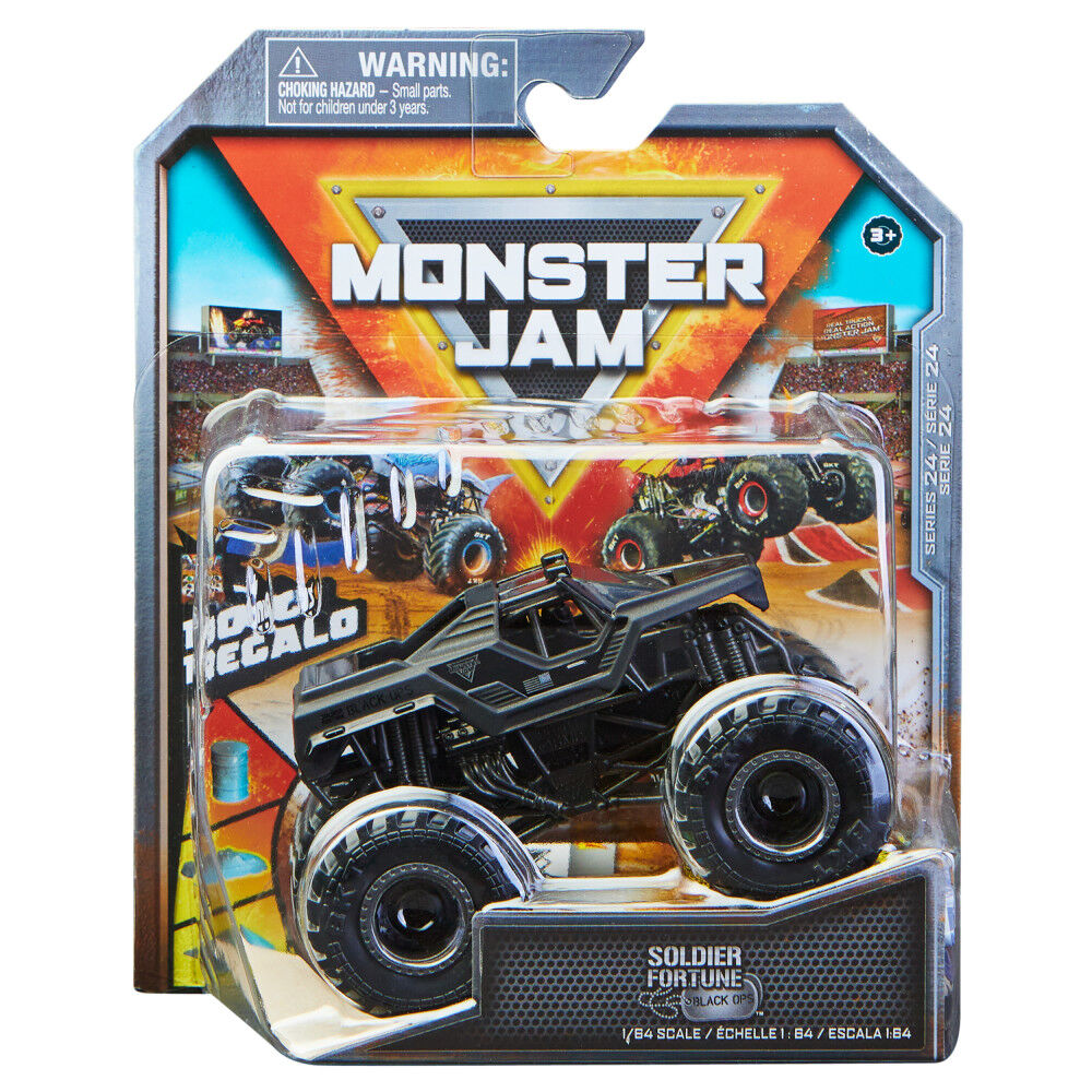 Monster Jam, Official Soldier Fortune Black Ops Monster Truck, Die-Cast Vehicle, Legacy Trucks Series, 1:64 Scale
