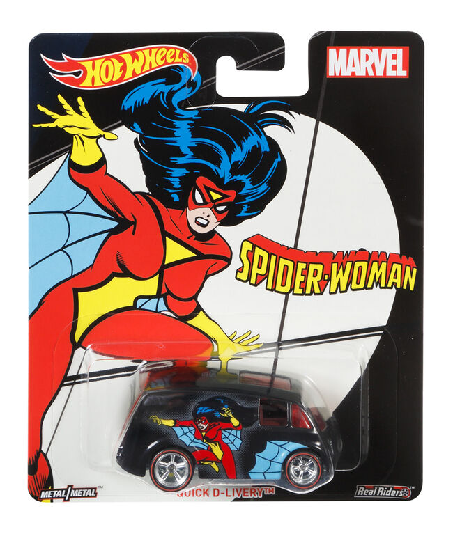 Hot Wheels Pop Culture Marvel Spider-Woman Quick D-Livery Vehicle